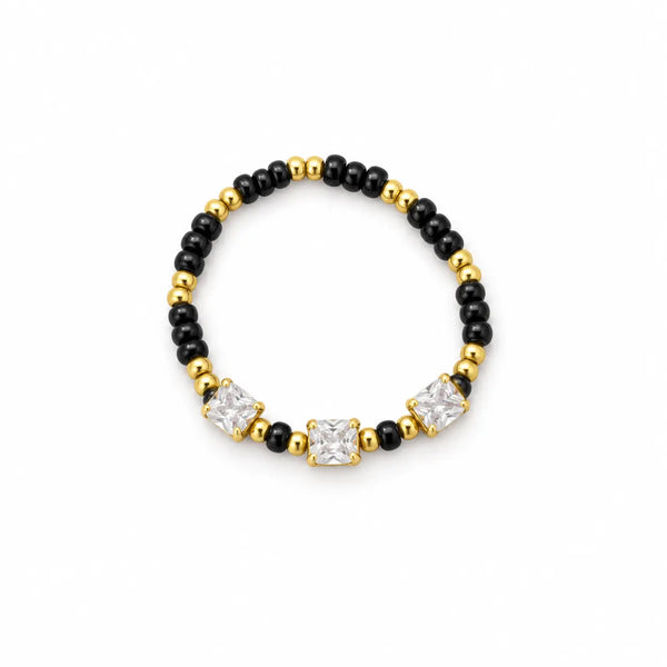 Saanvi Square Trio Mangalsutra Ring