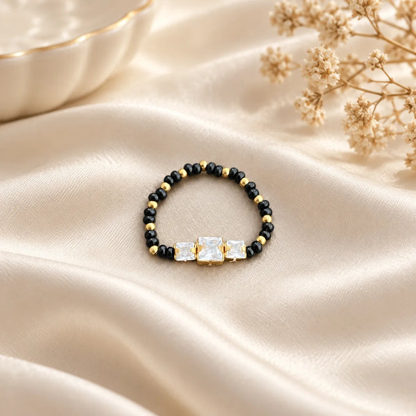 Trisha Square Stone Mangalsutra Ring