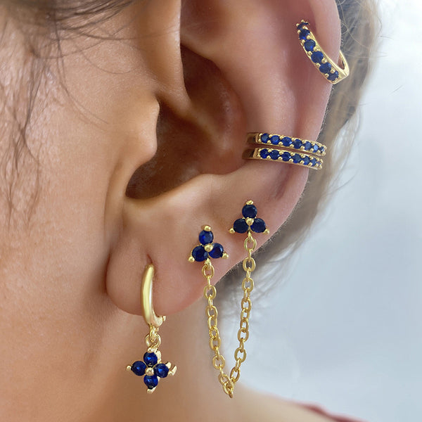 Blue Aura Ear Stack - Mismatch