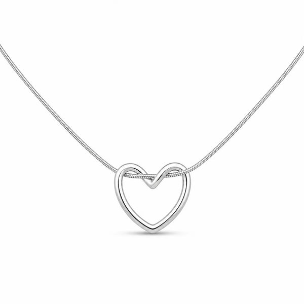 Hollow Heart Pendant Necklace