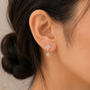 Flower Drop Flatback Earrings