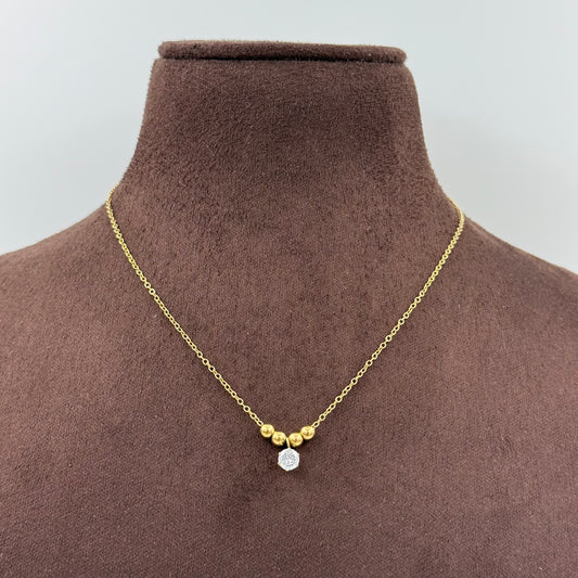 Tiny Single Stone Necklace