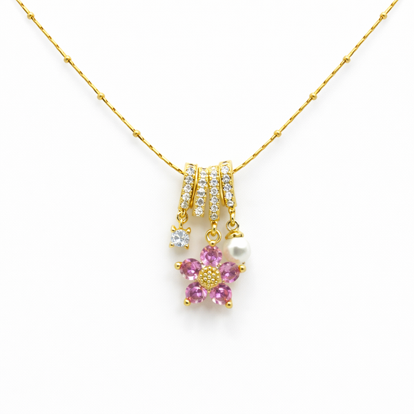 Rosy bloom Necklaces