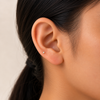 Tiny Solitaire Flat back Earrings