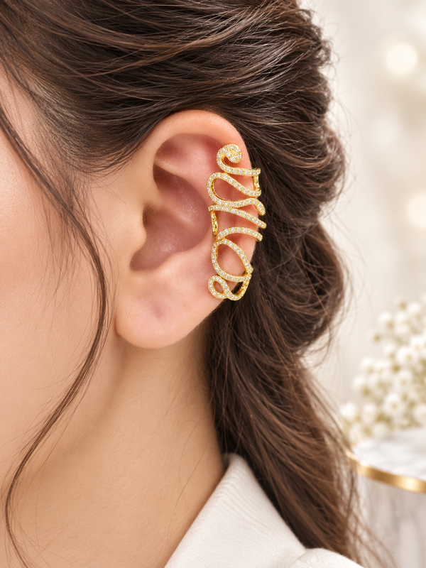 Ziya Crystal Wave Ear Cuff