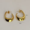 Golden wave curve earrings