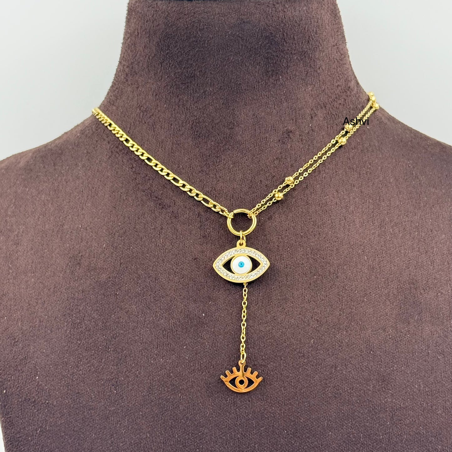 Dangling Evil eye  Necklace