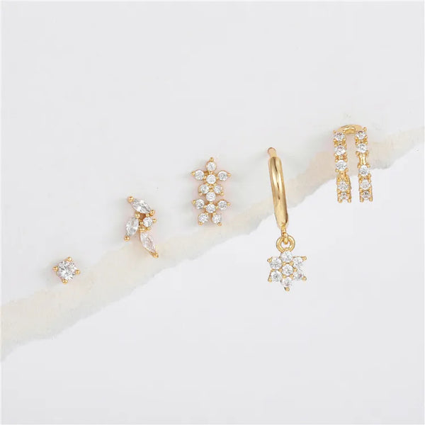 Floral CharmEar Stack - Mismatch