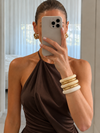 Luxe Resin & Stainless Steel Bangle Set