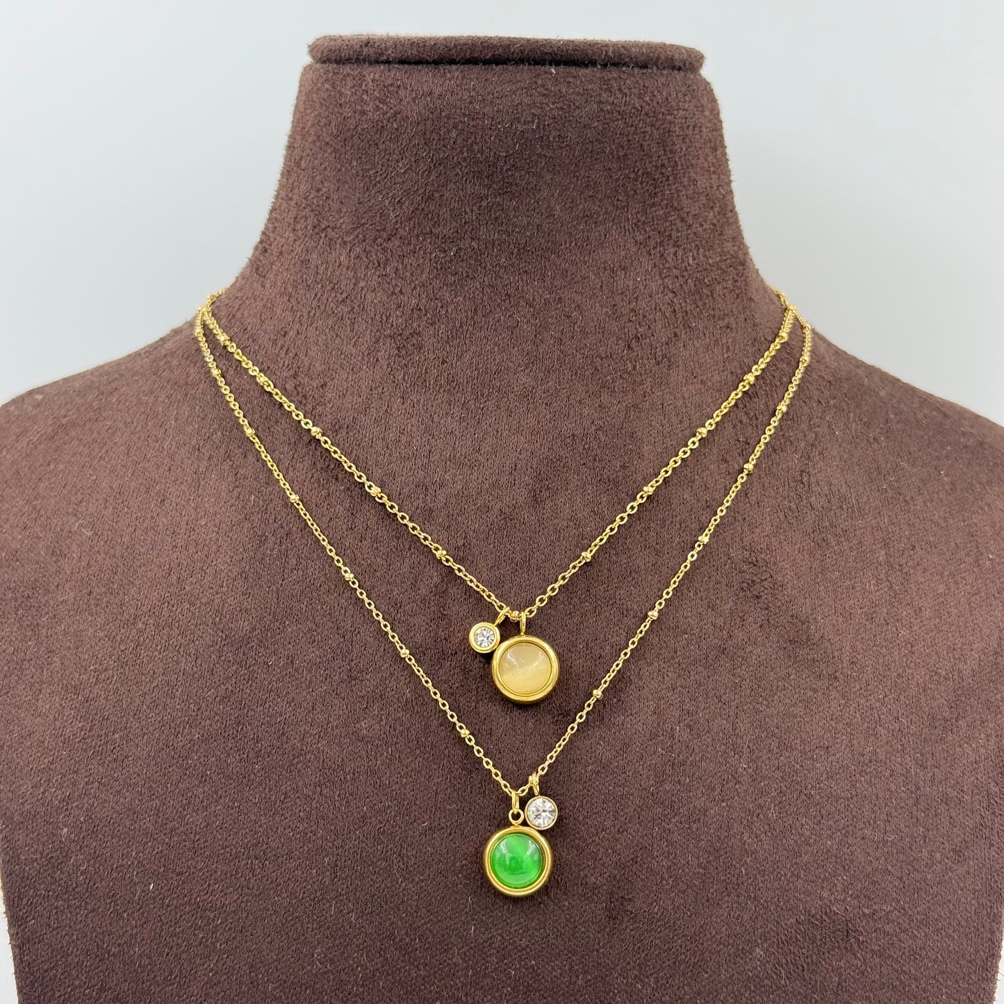 Minimalist gemstone Necklace