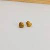Heart of gold studs earrings