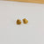 Heart of gold studs earrings