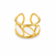 Oval Decore Layer Cuff Ring