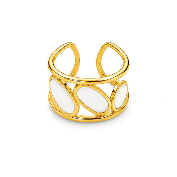 Oval Decore Layer Cuff Ring