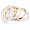 Smoky Elegance Resin Bangle Set