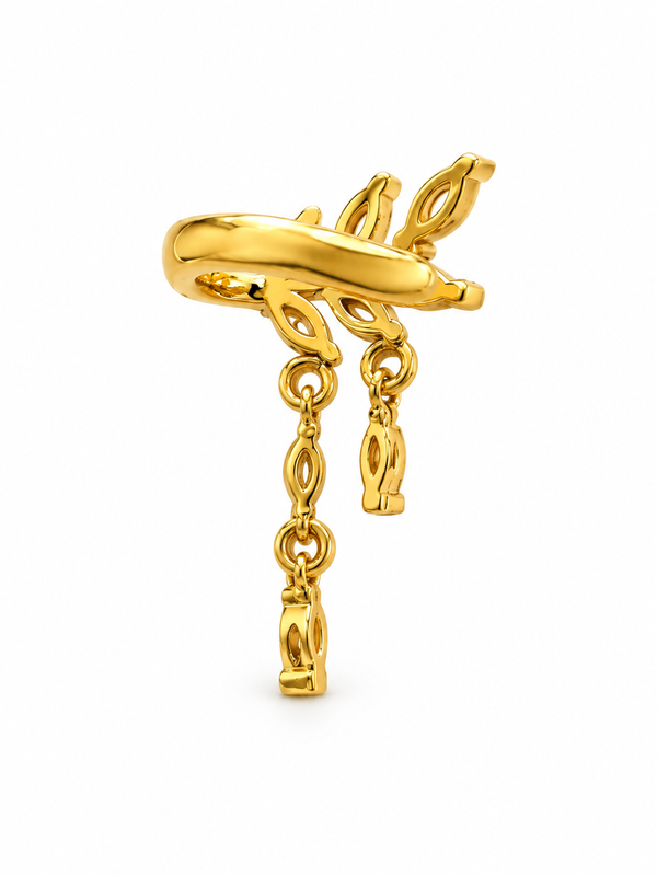 Crystal Vine Drop Ear Cuff