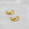 Single diamond hoop earrings