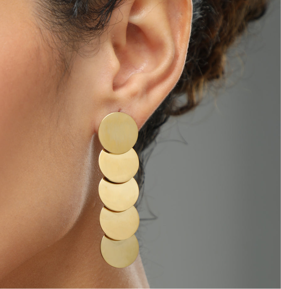 Drop Coin Earrings