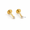 Tiny Solitaire Flat back Earrings