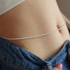White beads waist chain