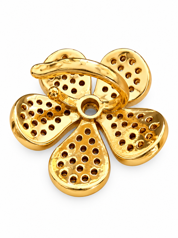 Avira Crystal Flower Ear Cuff