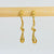Wavy gild hoops earrings