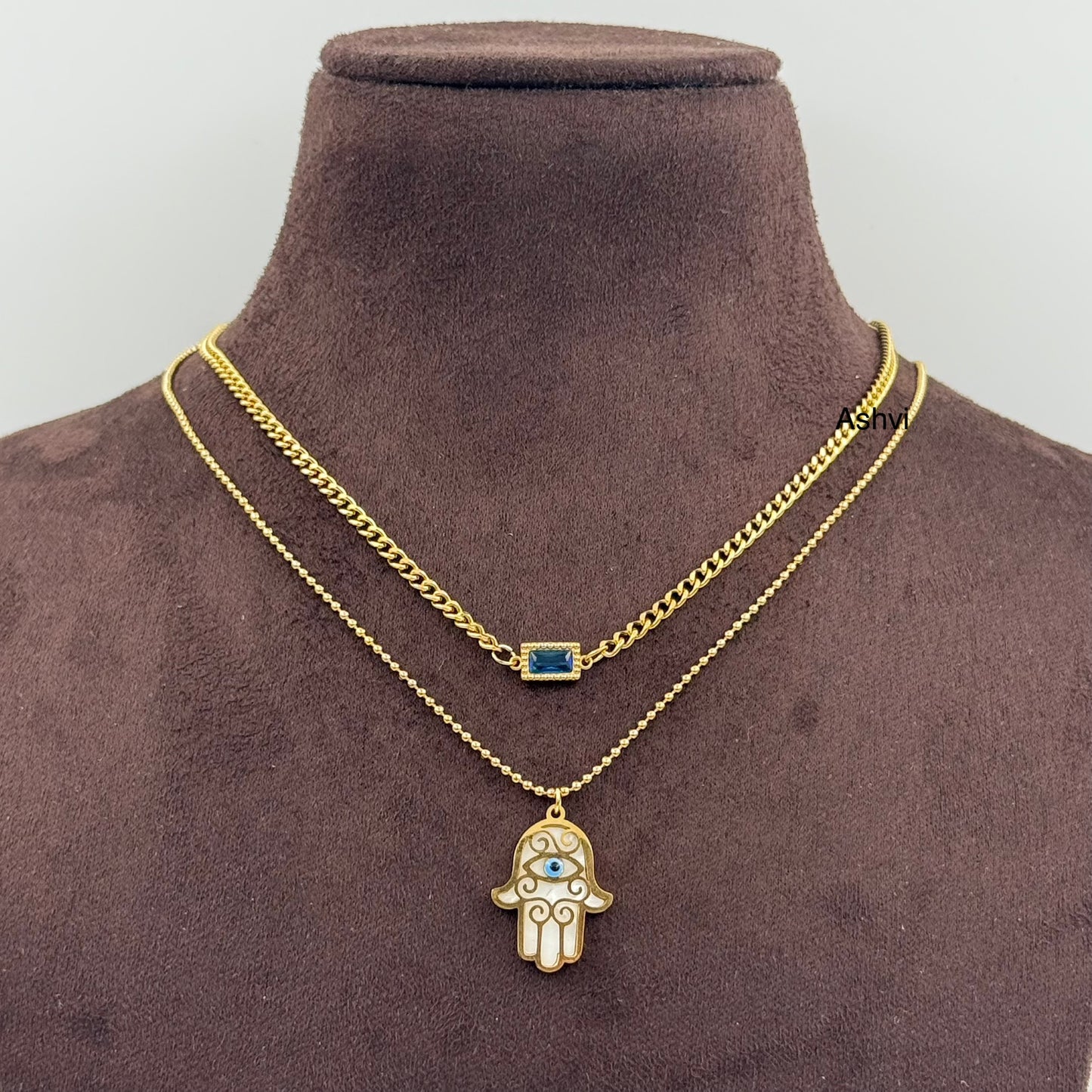 Hamsa Layer  Necklace