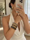 Smoky Elegance Resin Bangle Set