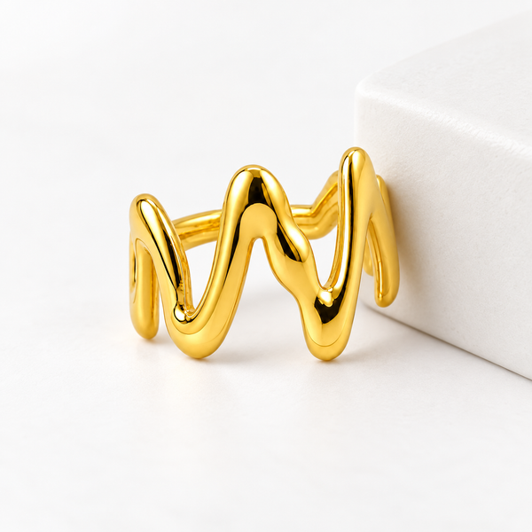 Zigzag Wave Ring
