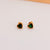 Emerald heart beats earrings