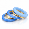 Luxe Resin & Stainless Steel Bangle Set