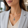 Rose on shell Necklace