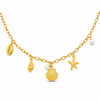 Shell Pearl Beach Charm Necklace