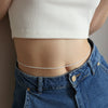 White beads waist chain