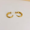 Curbs bold gold hoops earring