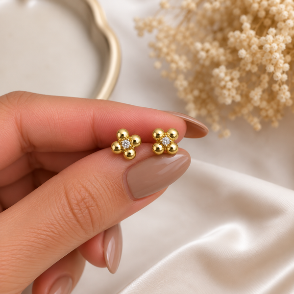 Petite Blossom Ball Back Stud