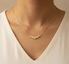 Diamond Curved bar Necklace