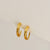 Curbs bold gold hoops earring