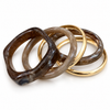 Smoky Elegance Resin Bangle Set