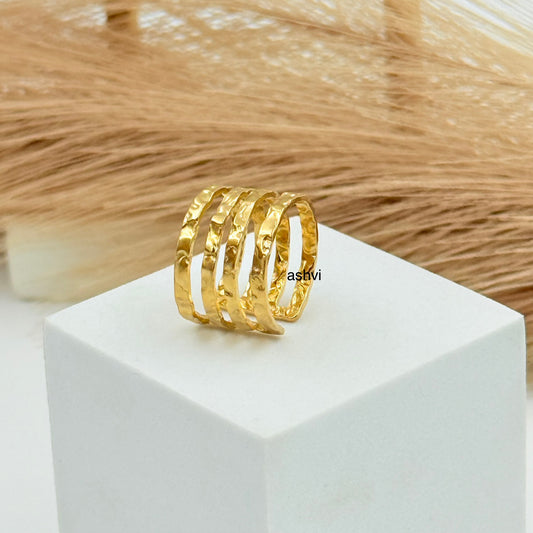 Textured line Ring