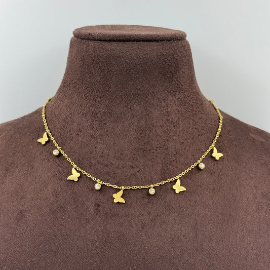 Butterfly Diamond Tanmaniya  Necklace