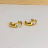 Single diamond hoop earrings