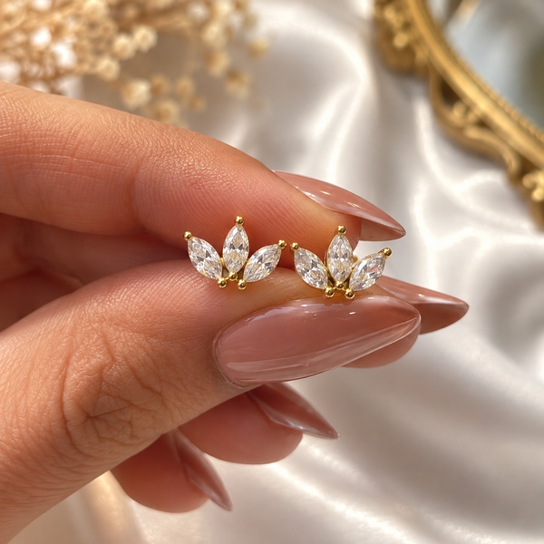 Lotus Trio Ball Back Stud