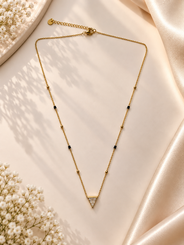 Tara Minimal Triangle Solitaire Mangalsutra