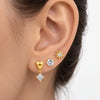 Heart Aurora Spark Earrings Set