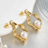 Divine pearl wrap earrings