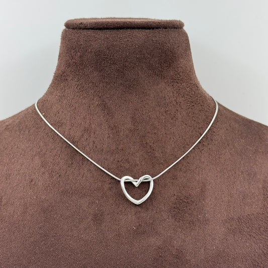 Hollow Heart Pendant Necklace