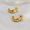 Single diamond hoop earrings