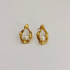 Divine pearl wrap earrings