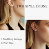 Pearl drop stud earrings